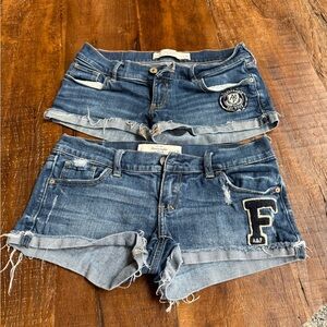 Abercrombie & Fitch Women's Dark Blue Jean Shorts